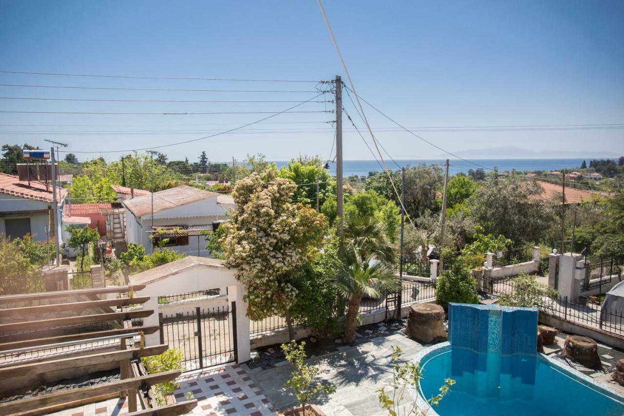 Rural Villa Private Pool, Bbq, Court ,20' Airport Nea Kallikrateia Dış mekan fotoğraf