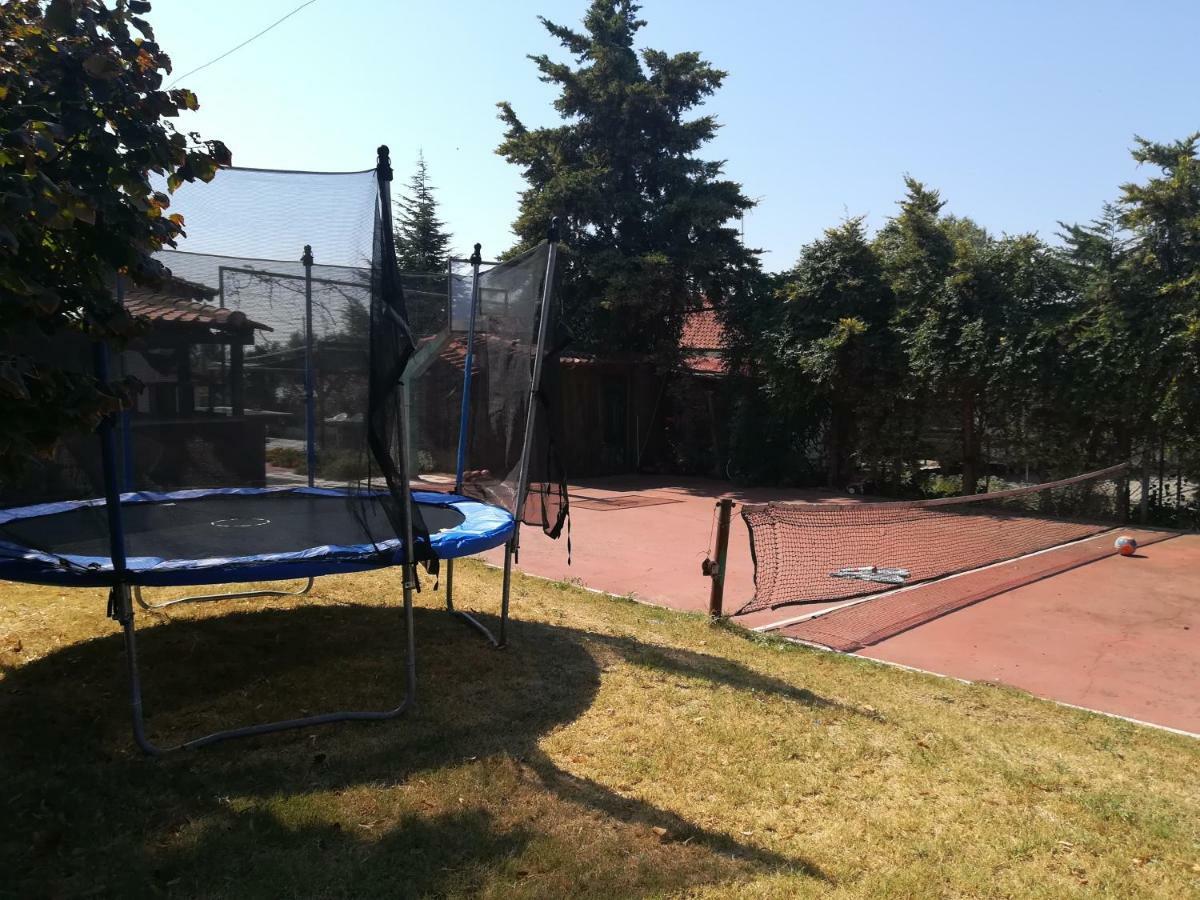 Rural Villa Private Pool, Bbq, Court ,20' Airport Nea Kallikrateia Dış mekan fotoğraf